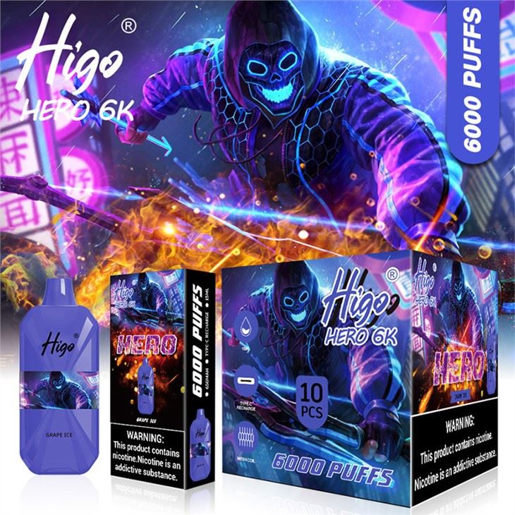 Higo HERO 6K 6000 Vape jetable cigarette électronique