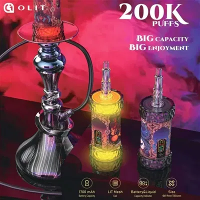 OLIT Hookalit Mega 200K : un système de sortie stable pour les chichas électroniques de très gran...