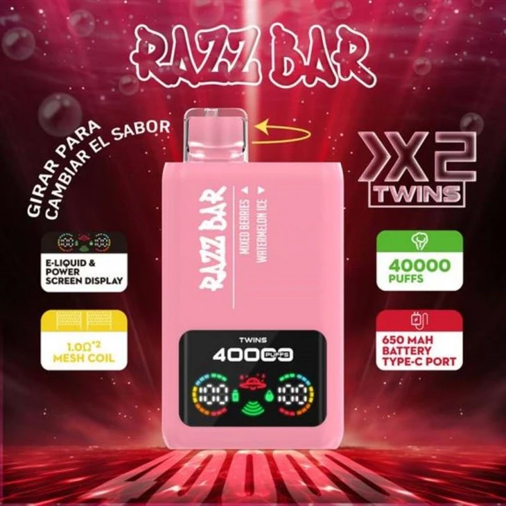 RAZZBAR 40K double saveur
