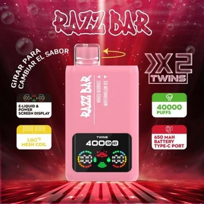 RAZZBAR 40K double saveur