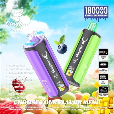 Barre de cerf 6 pouces1 180K Puffs Vape
