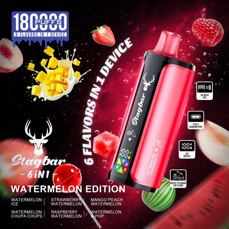 StagBar 180 000 bouffées 6 en 1
